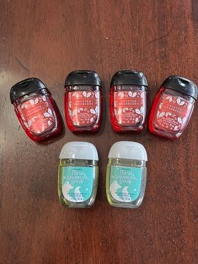 Bath & Body Works HAND SANITIZERS (4)frosted cranberry (2) Fresh Sparkling Snow